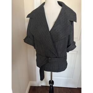 Kaufmanfranco 021 Gray Cocoon Wool Blend Jacket SZ IT 46/US 10 NWOT
